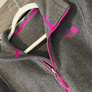 The North Face Women's Charcoal Jacket with Pink Highlights